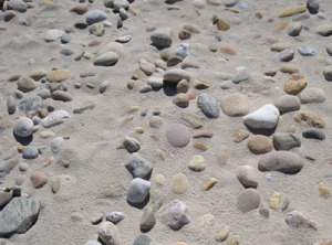 sand and rocks